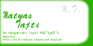 matyas tajti business card